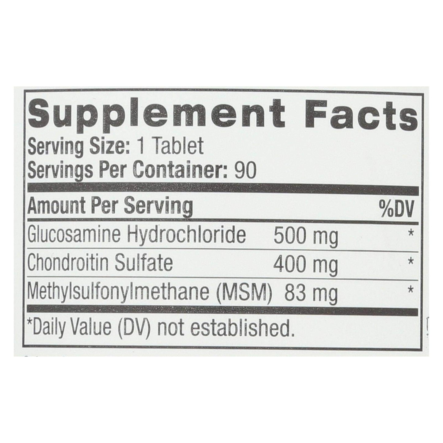 Natrol Glucosamine Chondroitin & MSM - 90 Tablets | Joint Health Support