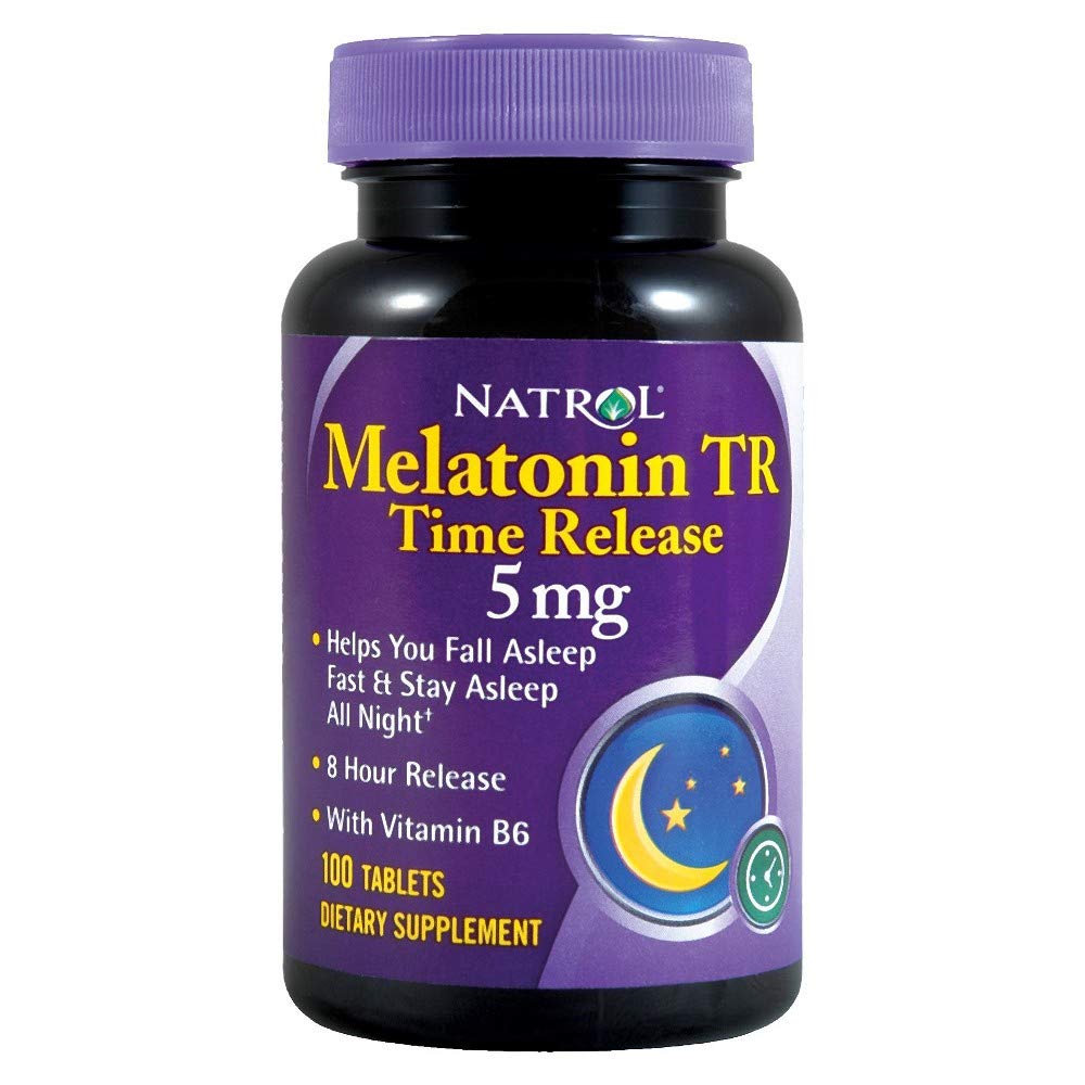 Natrol Melatonin Time Release 5mg Tablets – 100 ea (Pack of 3)