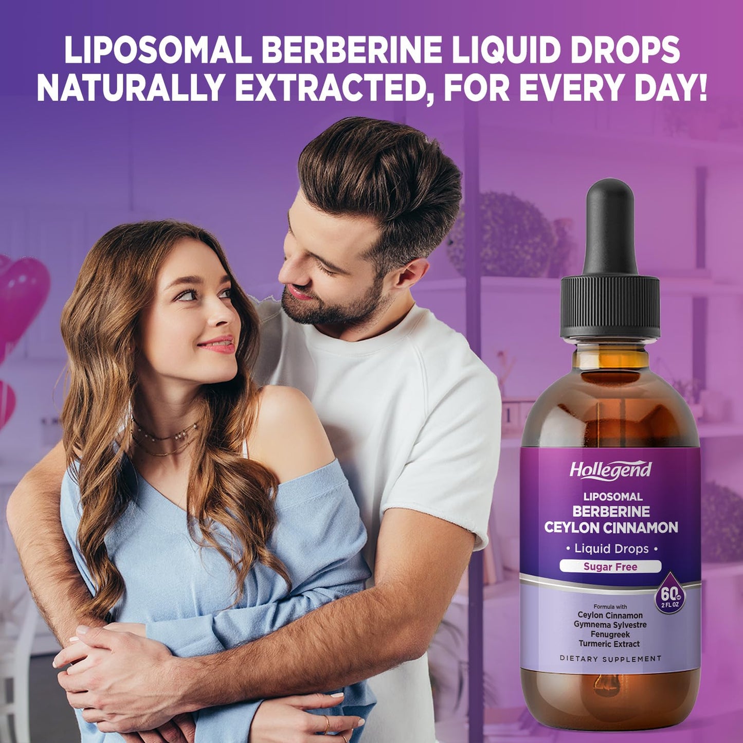 Liposomal Liquid Berberine Drops Sugar Free – Immune & Digestive Support (Lemon, 2 fl oz)