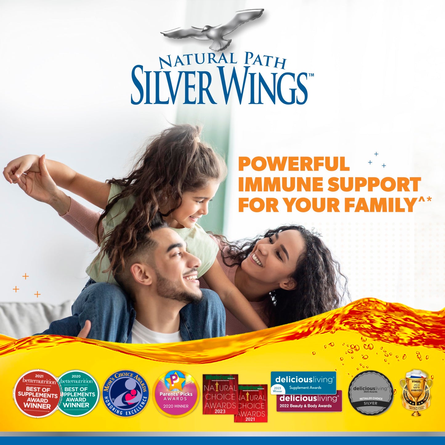 Natural Path Silver Wings Colloidal Silver Liquid 250ppm – 8oz | Enhanced Immune Support