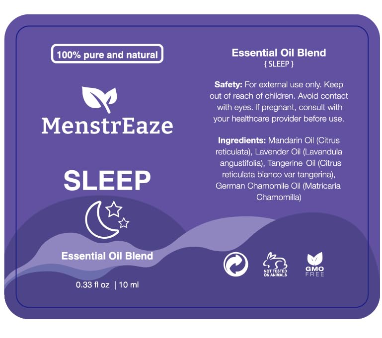 Natural Sleep Essential Oil Roll-On – 100% Natural Relaxation Blend (Lavender, Chamomile, Sweet Orange) 10ml