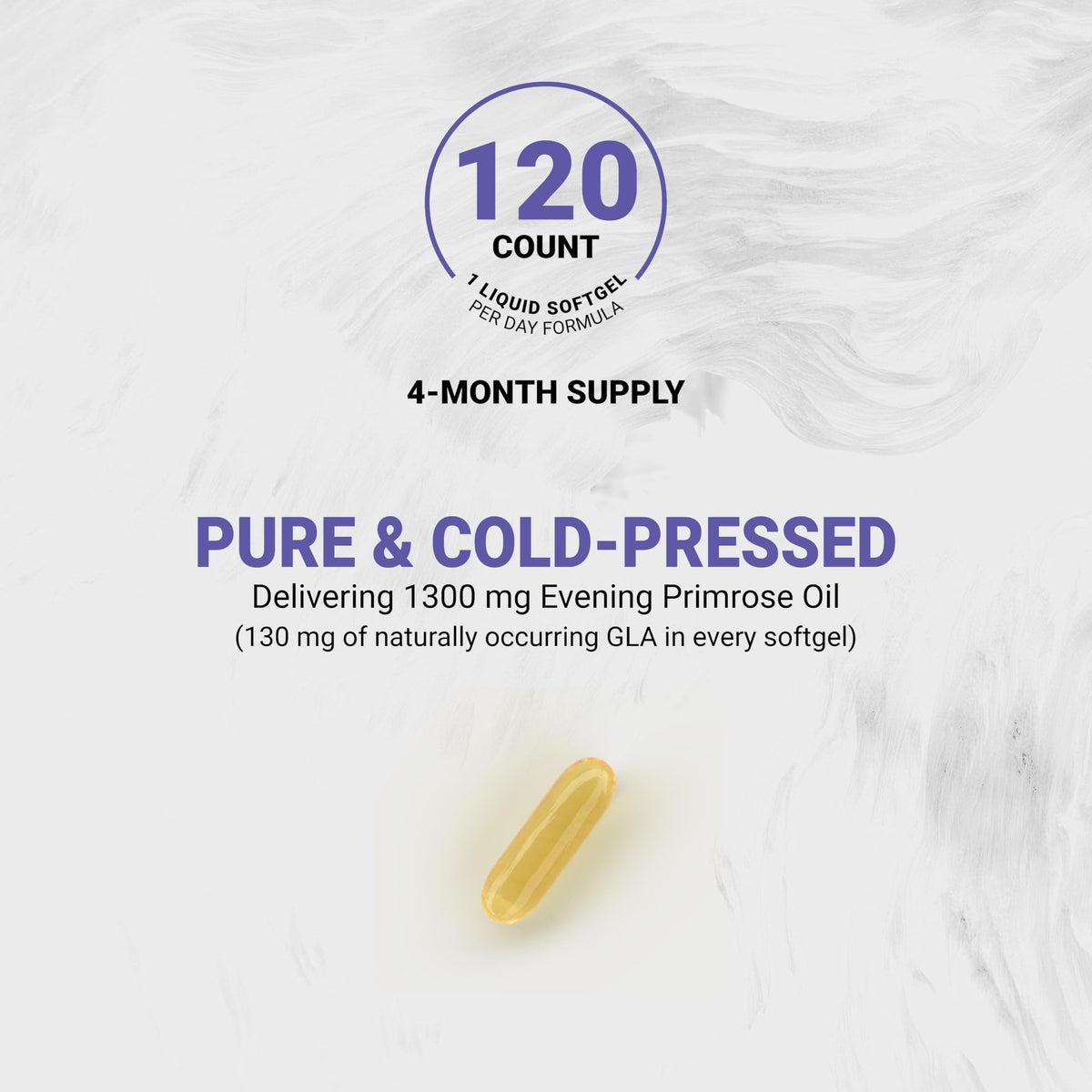Naturalis Evening Primrose Oil 1300mg | 120 Softgels | New Zealand, Non-GMO, Gluten & Soy Free BritishVita | Premium UK Vitamins & Wellness Supplements