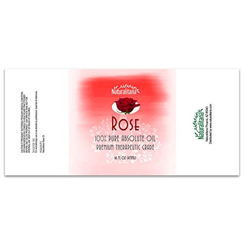 Naturalitana 16oz Rose Essential Oil – Aromatherapy, Diffuser, Soap & Candle Making