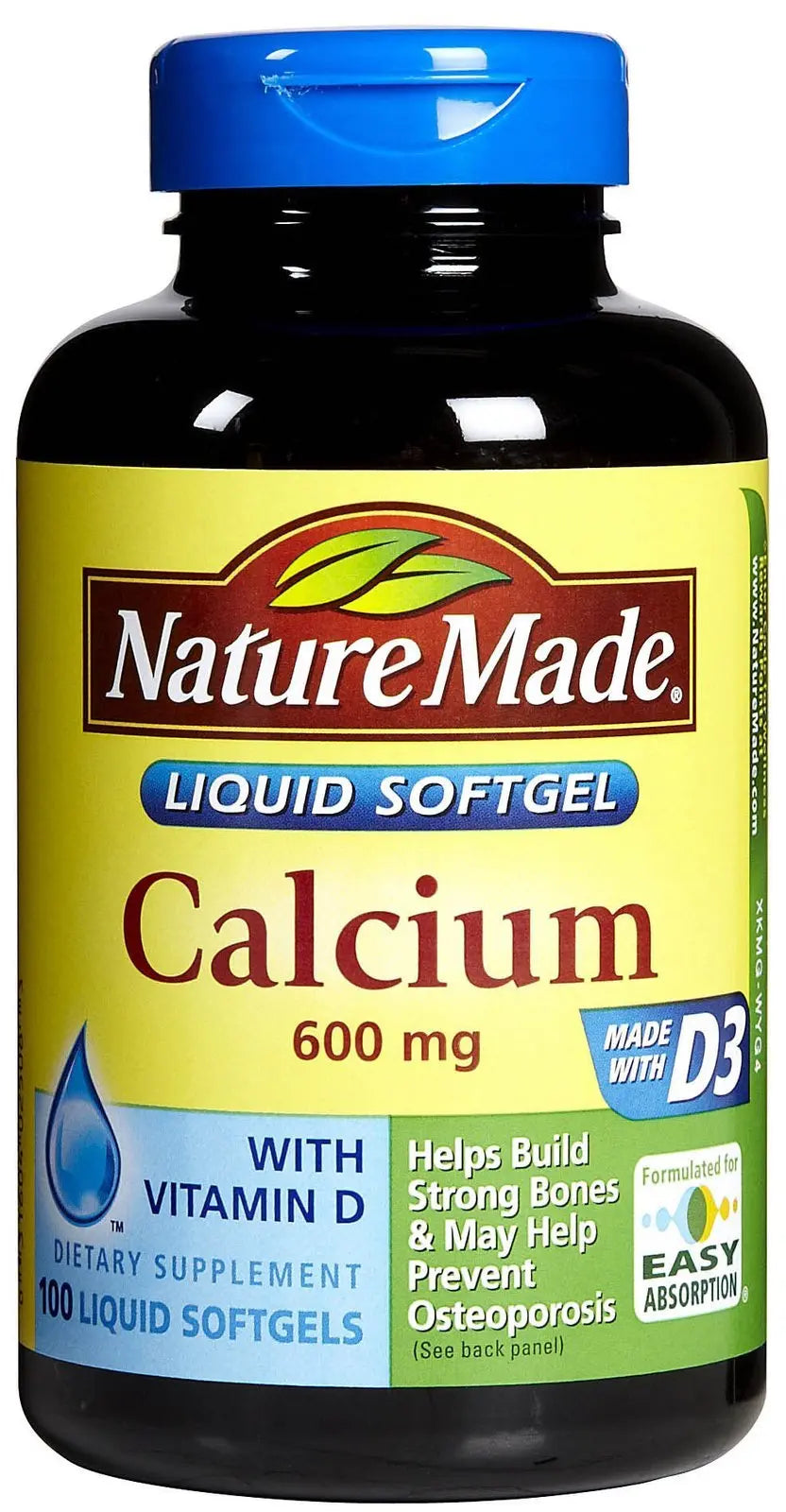 Nature Made Calcium 600 mg with Vitamin D3 – 4-Pack (100 Softgels Each) BritishVita | Premium UK Vitamins & Wellness Supplements