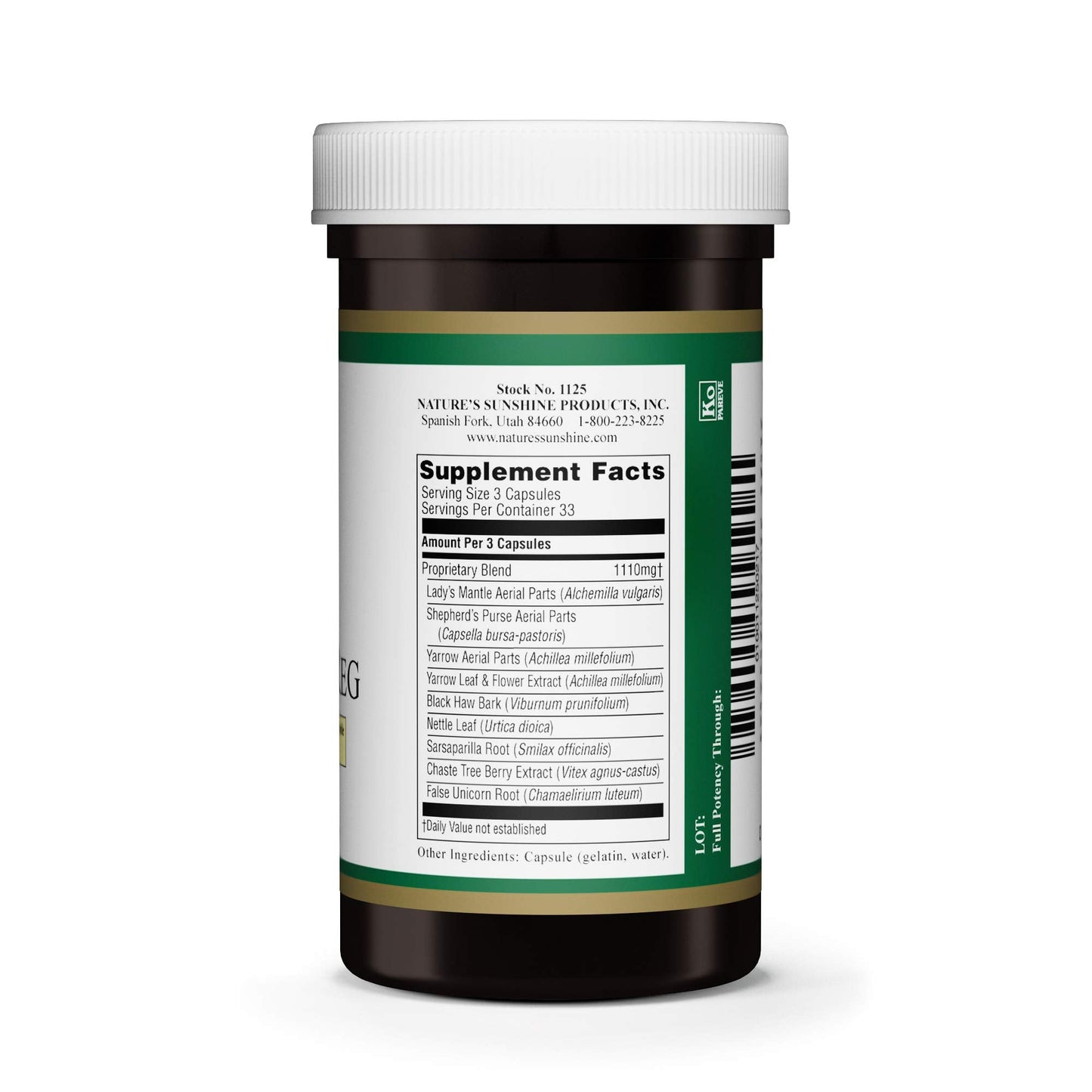 Nature's Sunshine Menstrual Reg, 100 Caps, Kosher - Hormone Balance & Comfort