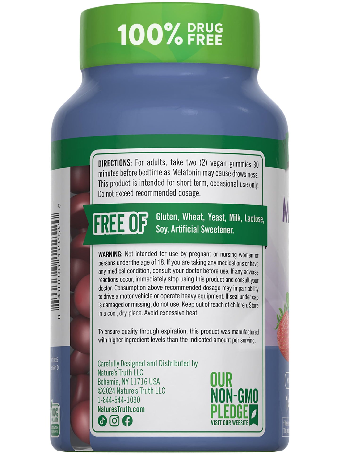 Nature's Truth Melatonin Gummies - 10mg, 140 Count, Berry - Vegan, Non-GMO & Gluten Free (Pack of 2)