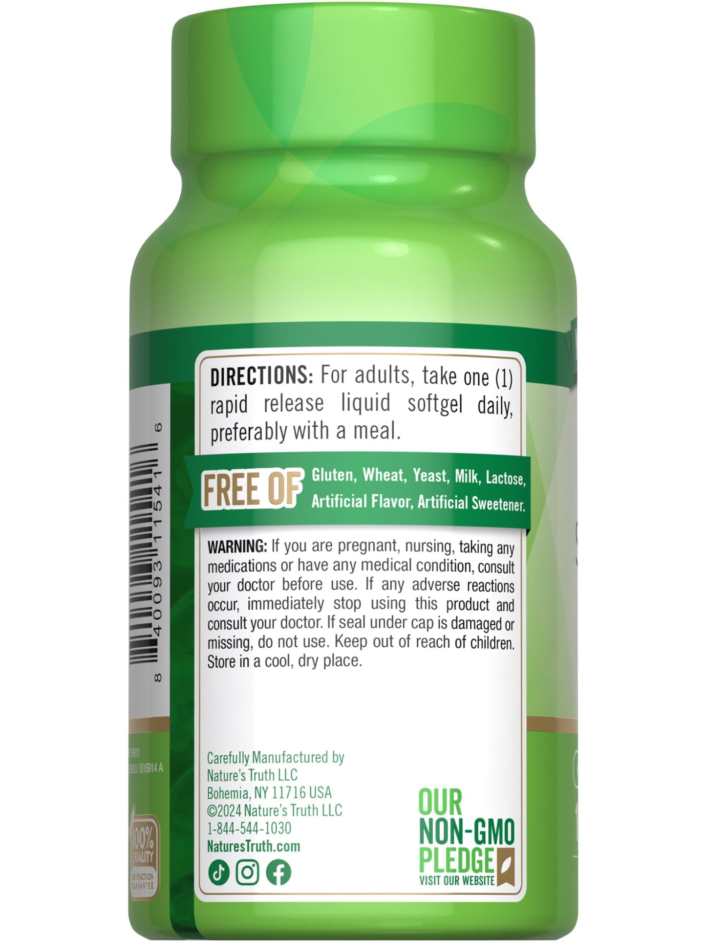 Nature's Truth Zinc with Vitamin C – 50mg, 120 Softgels (Pack of 2) | Non-GMO & Gluten Free