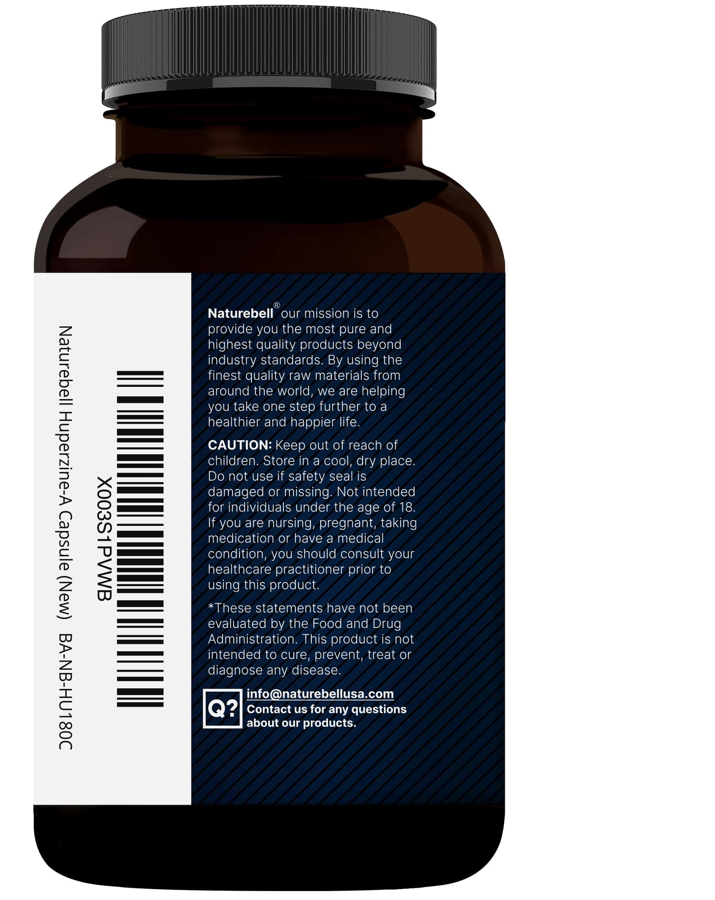 NatureBell Huperzine A 400mcg Per Serving | 240 Capsules – Focus, Cognition & Memory (Non-GMO)