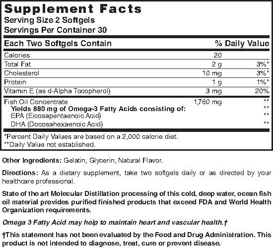 Nature's Blend Fish Oil 1760 mg Omega-3 Extra Strength - 60 Softgels