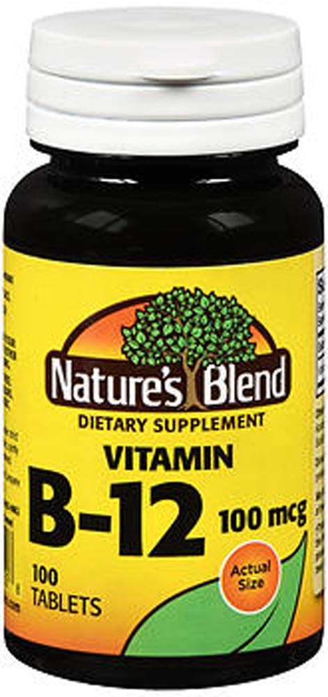 Nature's Blend Vitamin B12 100 mcg Tablets - 100 ct, Pack of 2
