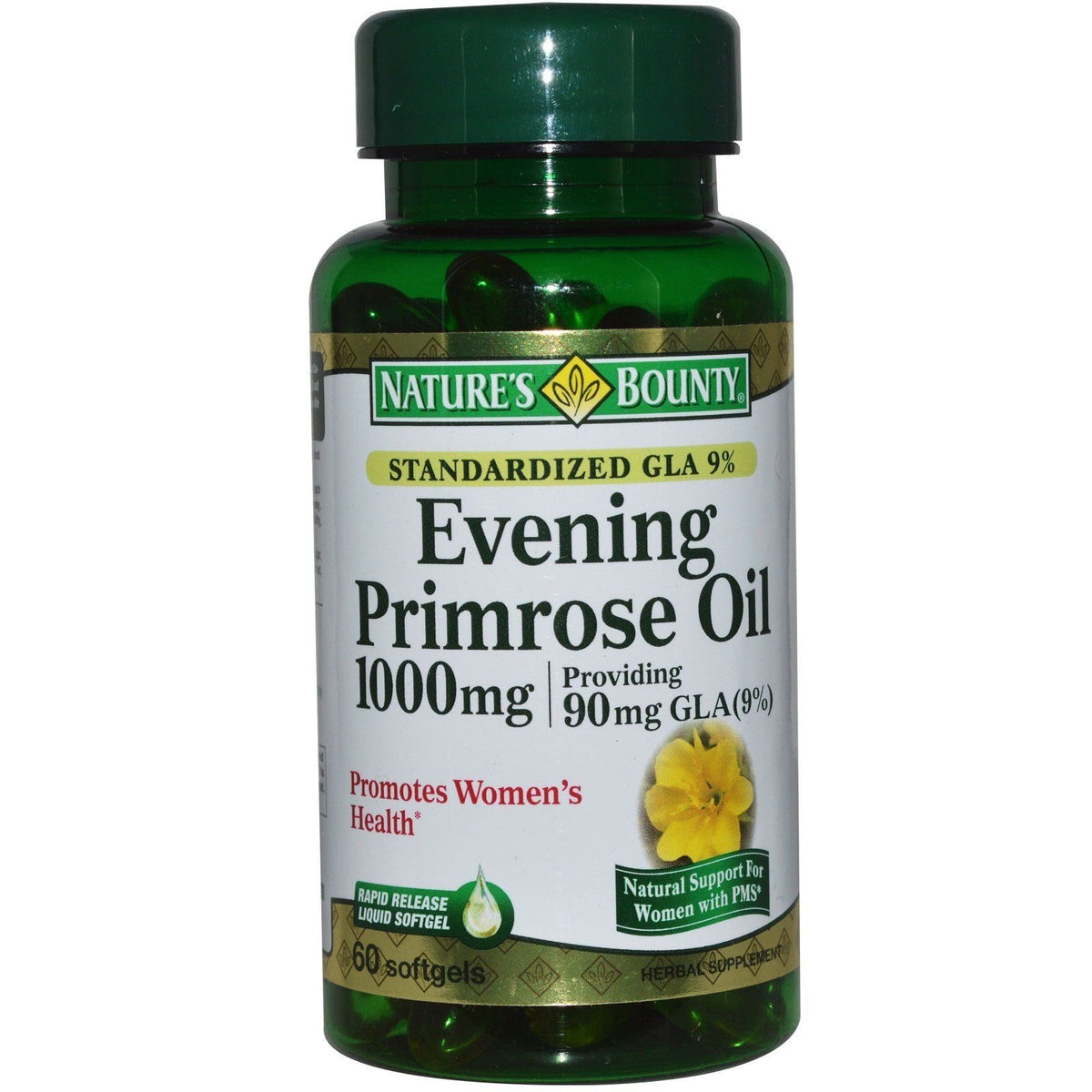 Nature's Bounty Evening Primrose Oil 1000 mg Softgels – Pack of 2 (60 ea) BritishVita | Premium UK Vitamins & Wellness Supplements