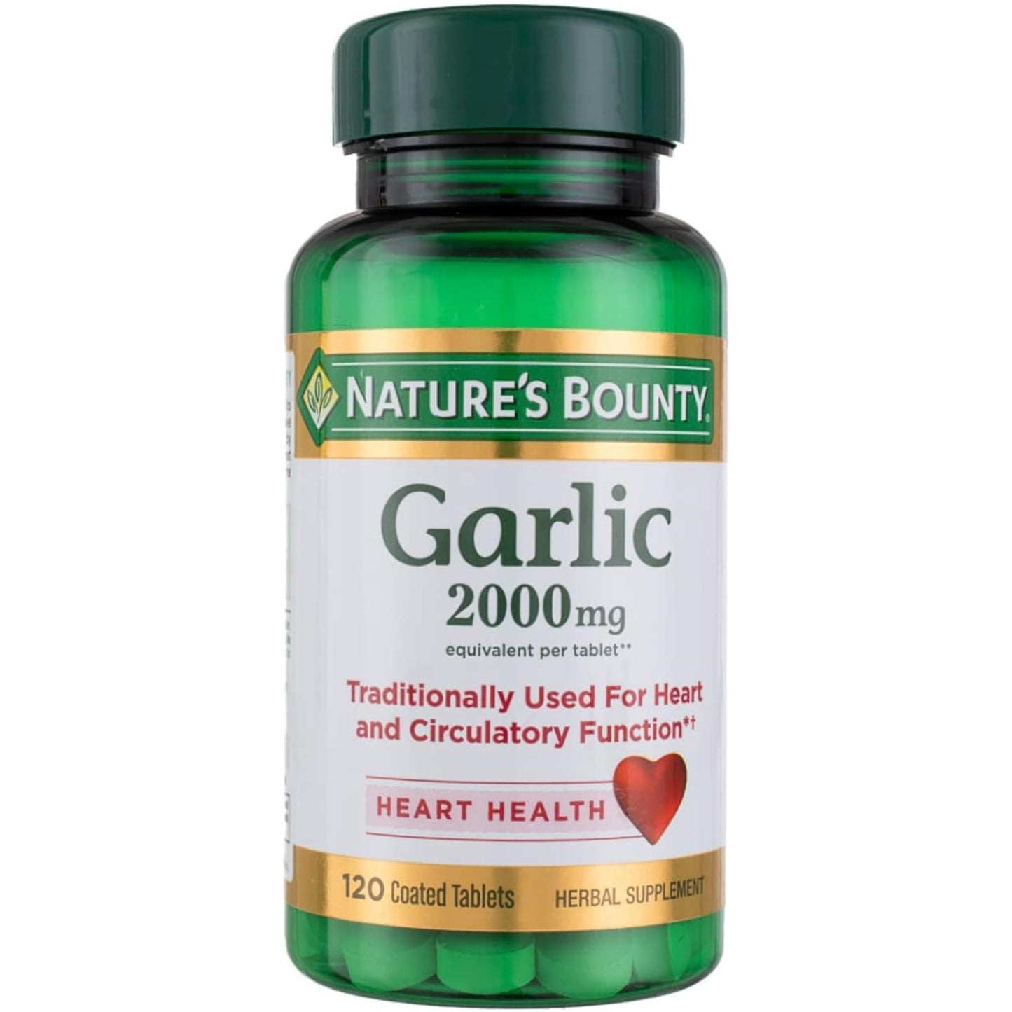 Nature's Bounty Garlic 2000mg Tablets - 120 ea (Pack of 3) BritishVita | Premium UK Vitamins & Wellness Supplements
