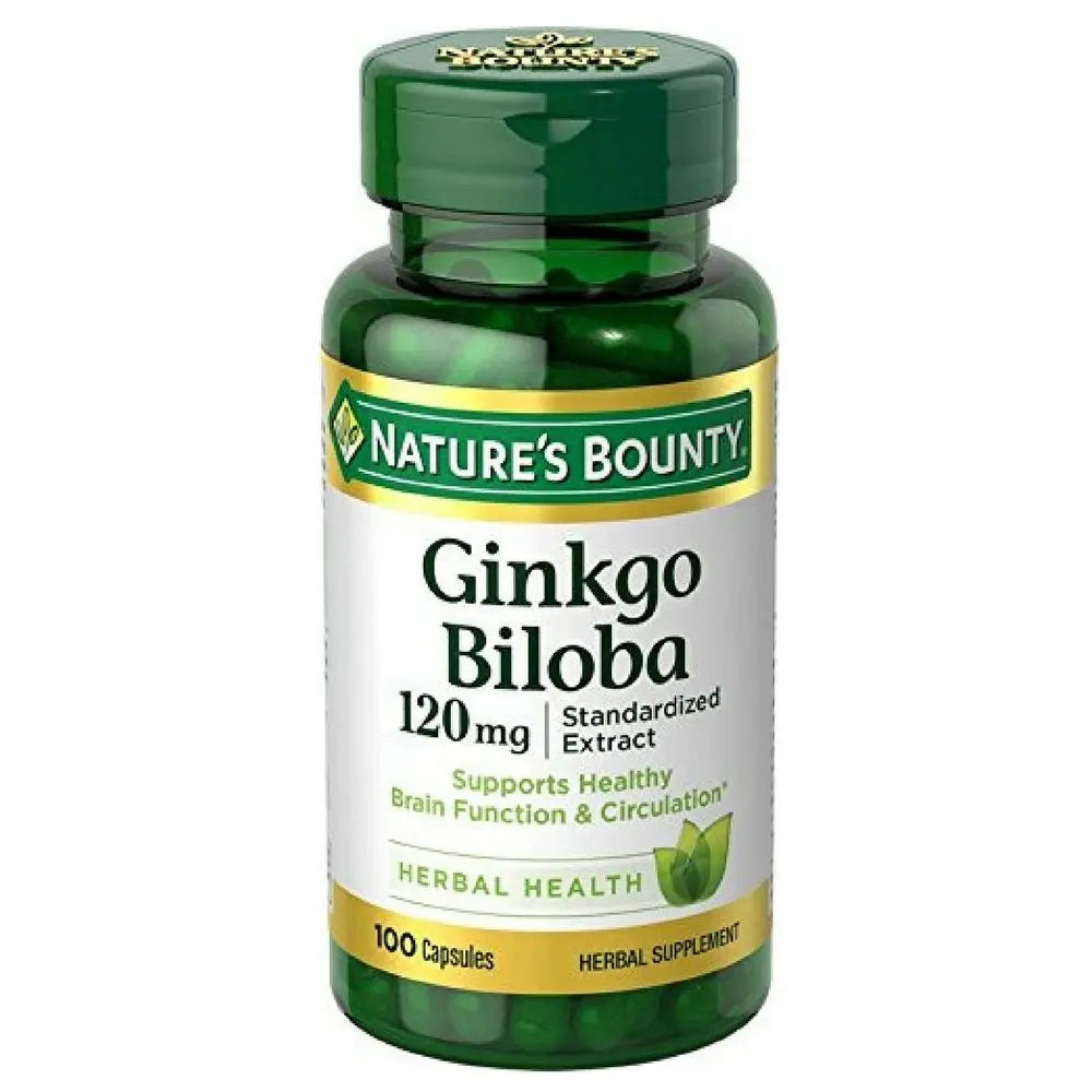 Nature's Bounty Ginkgo Biloba 120mg, 400 Capsules (Pack of 4) BritishVita | Premium UK Vitamins & Wellness Supplements