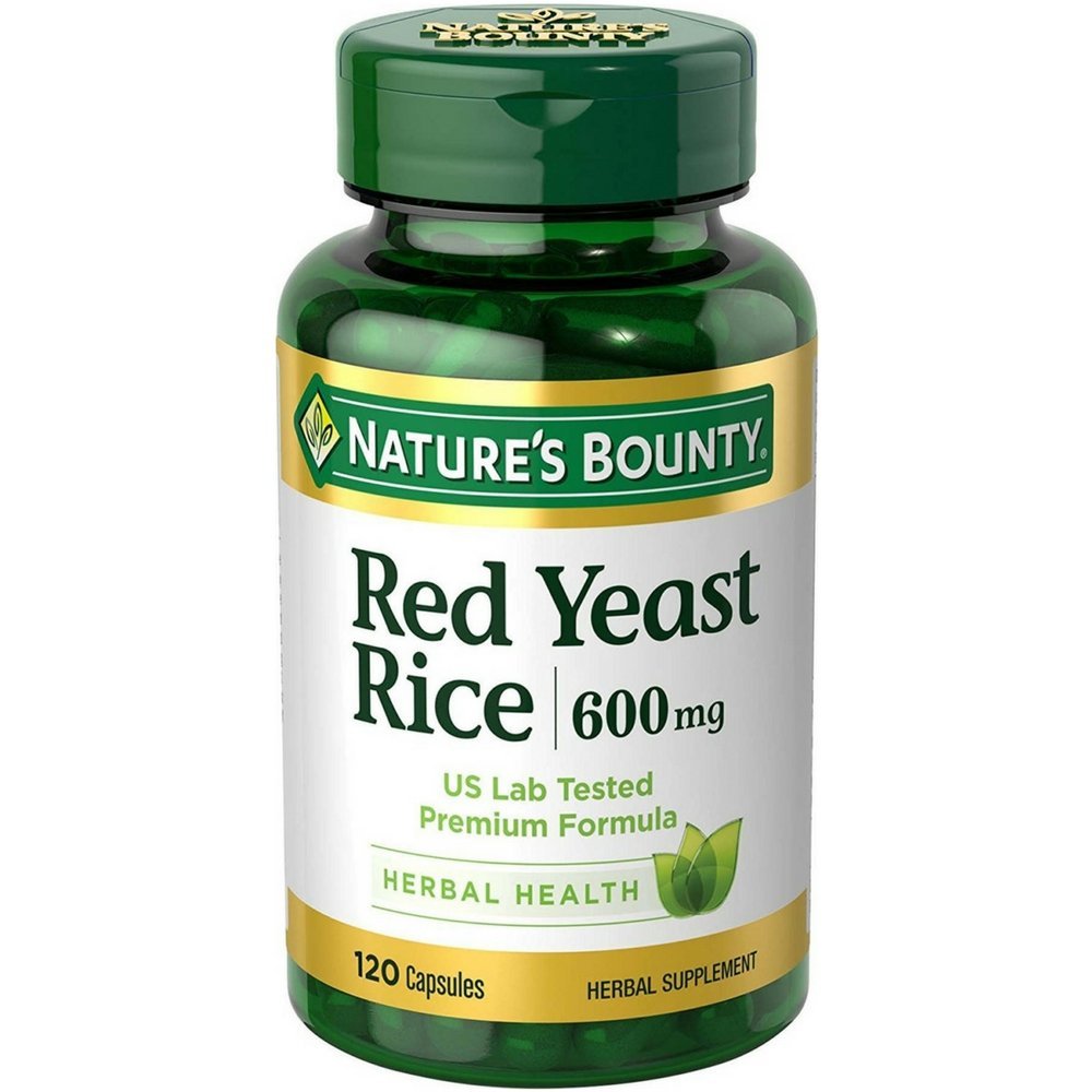 Nature's Bounty Red Yeast Rice 600mg - 120 Capsules (Pack of 2)