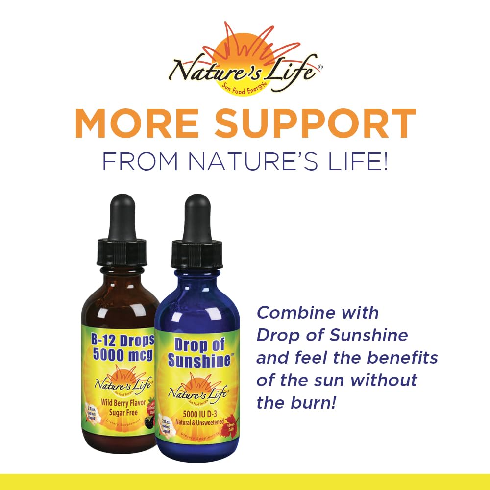 Nature's Life B-12 Drops — Methylcobalamin 4 oz | 5,000 mcg per Serving