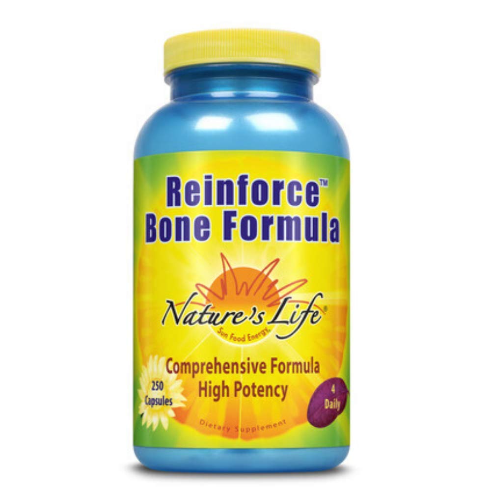 Nature's Life Reinforce Bone Formula | 250 ct - Calcium Bone Health Supplement BritishVita | Premium UK Vitamins & Wellness Supplements