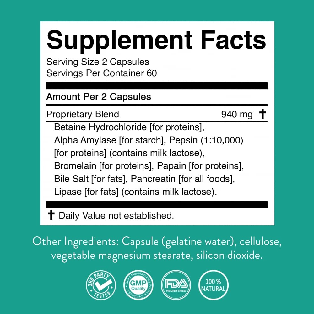 Nature's Sunshine Food Enzymes - Digestive Support with Prebiotics and Probiotics