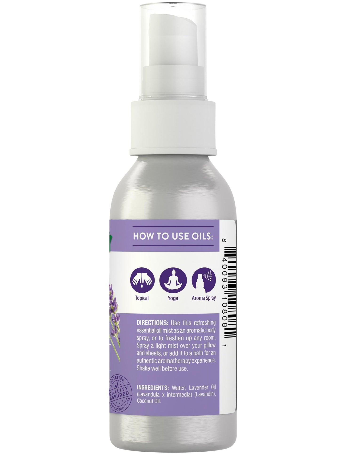 Nature's Truth Lavender Essential Oil Spray 2.4 fl oz – Room Aroma Mist