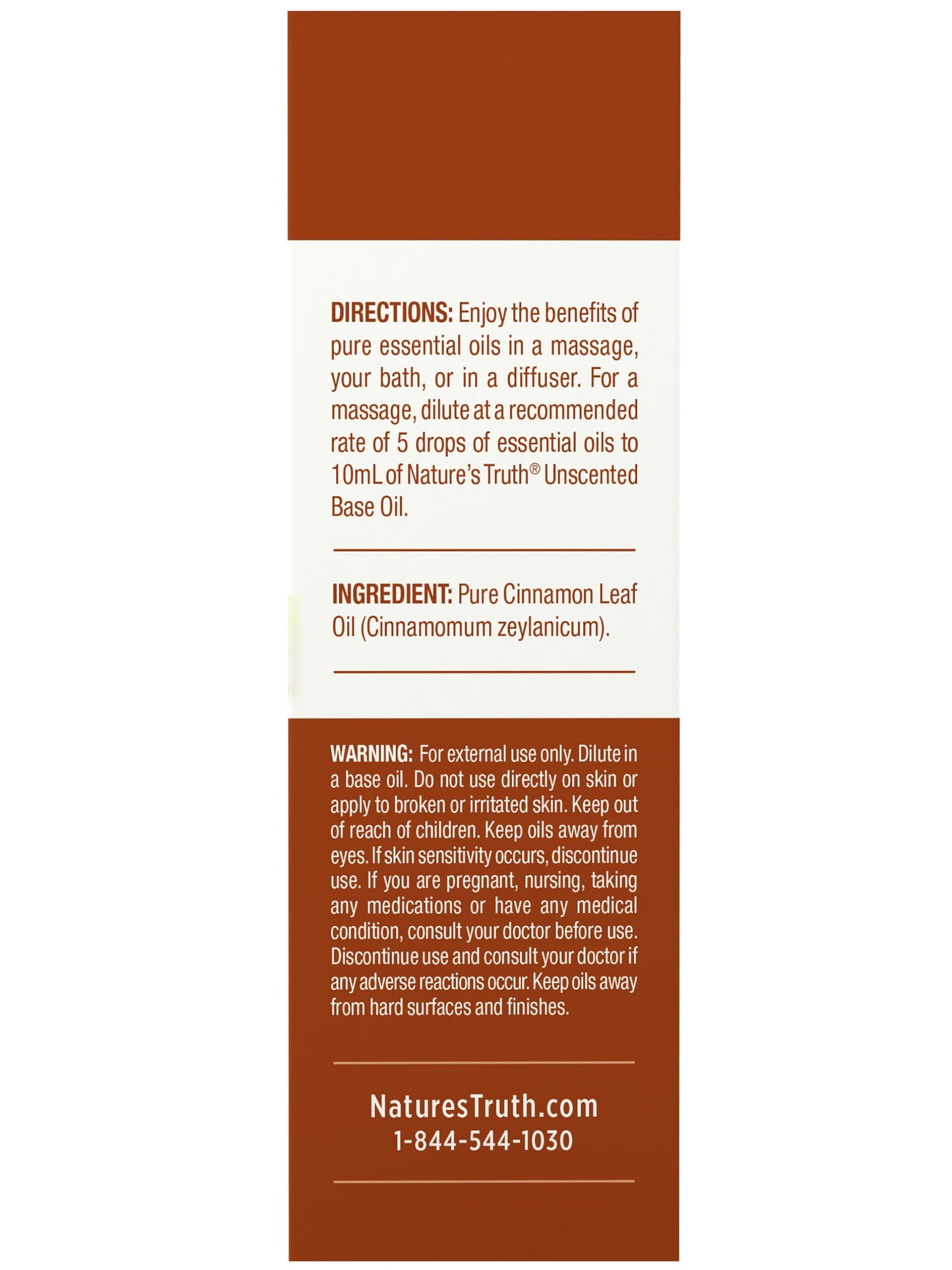 Nature's Truth Cinnamon Essential Oil - 15 mL | Diffuser & Aromatherapy