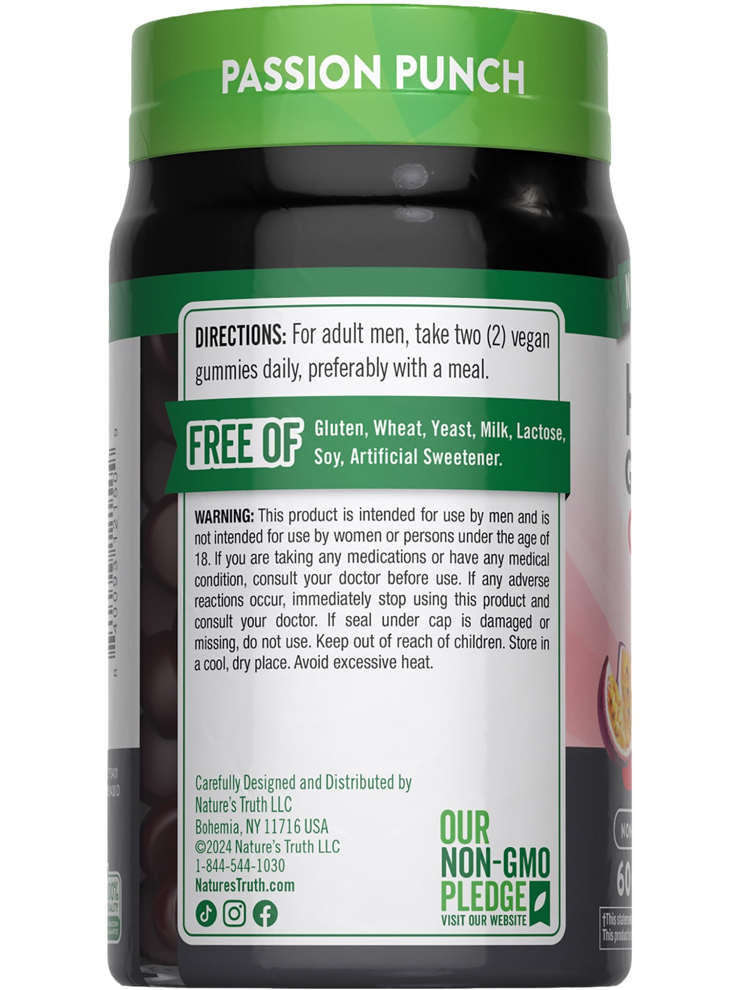 Nature's Truth Horny Goat Weed Gummies with Maca Root | Vegan, Gluten Free for Men | Passion Punch (Pack of 2)