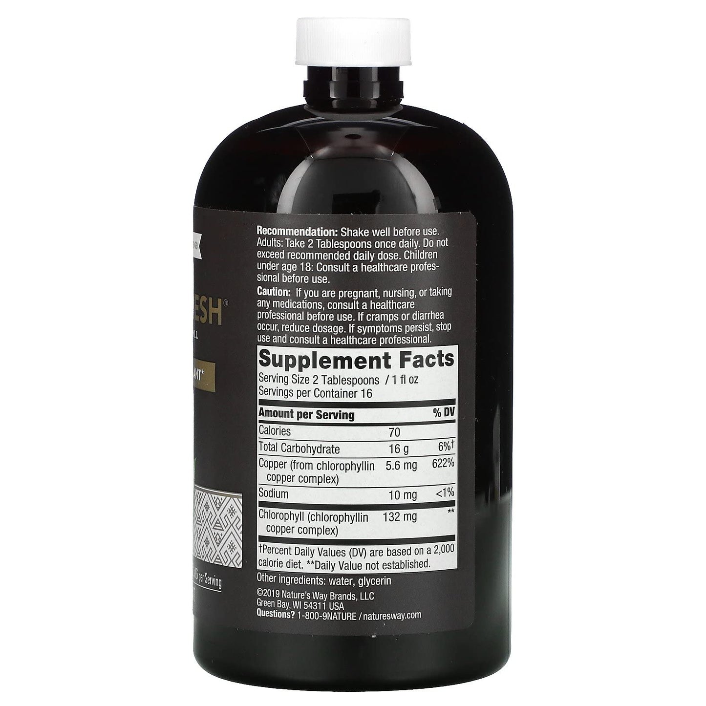 Nature's Way Chlorofresh Liquid Chlorophyll Internal Deodorant - Unflavored 16 oz