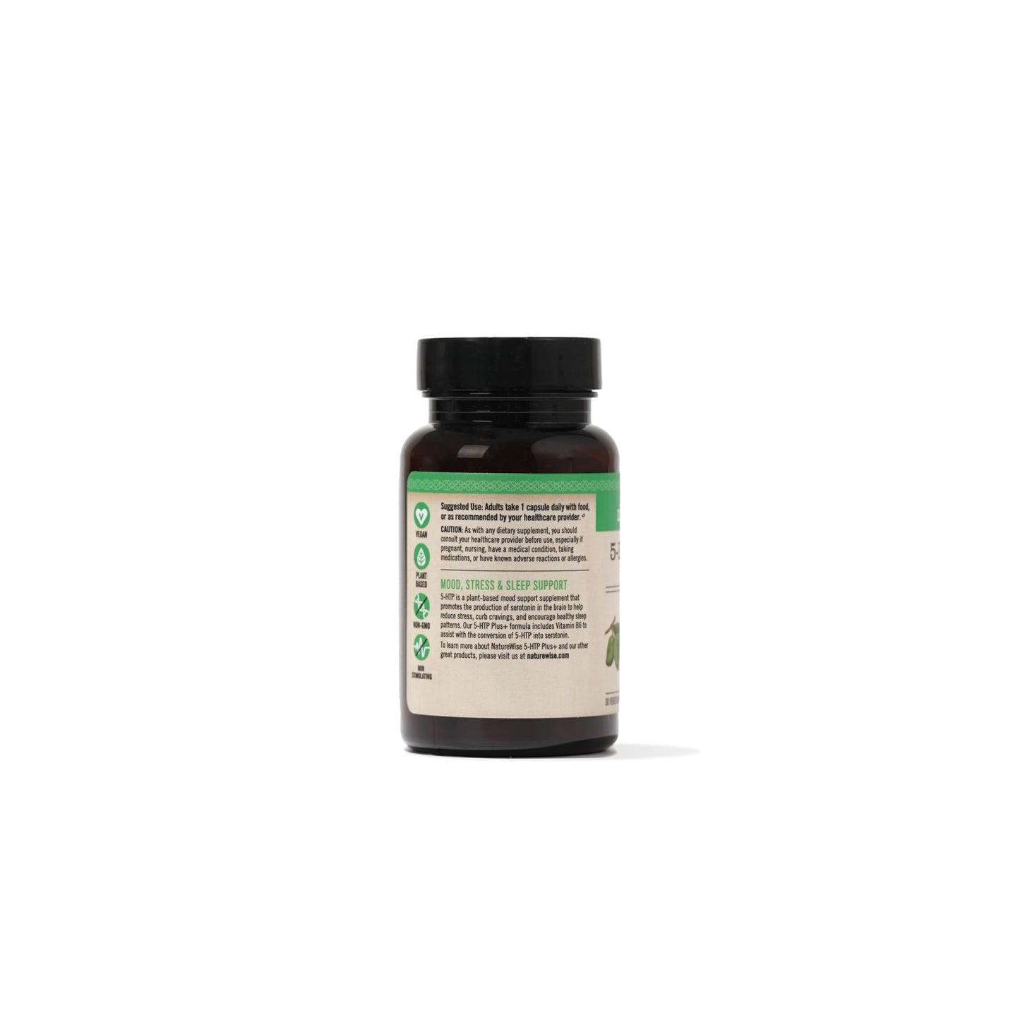 NatureWise 5-HTP 200 mg — Vegan Griffonia Seed, Vitamin B6 | Mood & Sleep Support (30 Count)