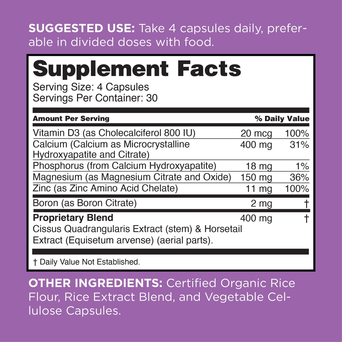 nbpure Happy Bones Better Bone Support Supplement, 120 Capsules BritishVita | Premium UK Vitamins & Wellness Supplements