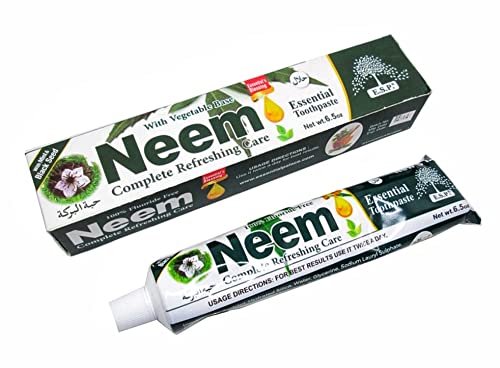 Neem Essential Toothpaste - 100% Fluoride Free (3 Tubes) - USA Made