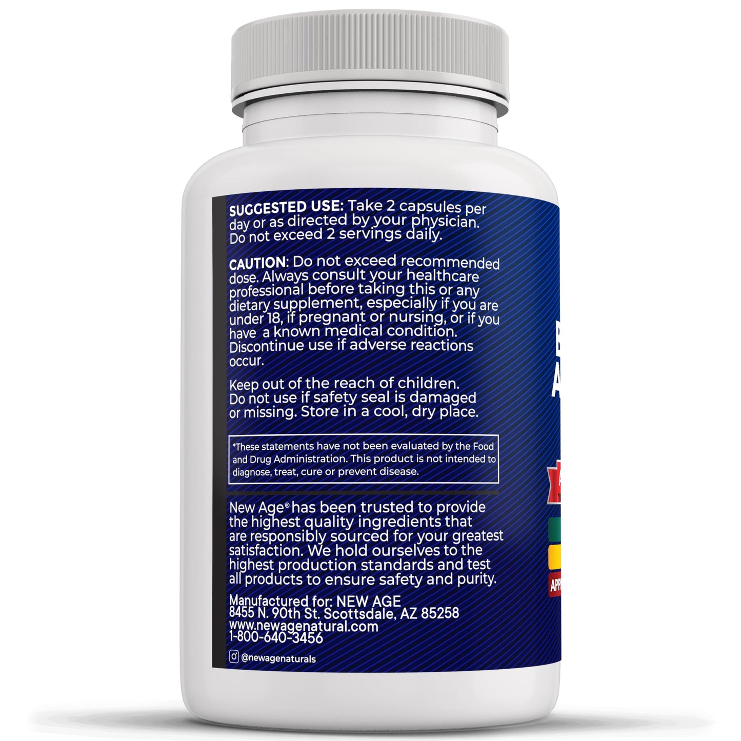 NEW AGE Sea Moss Capsules with Black Seed Oil, Ashwagandha & Turmeric – Gluten Free
