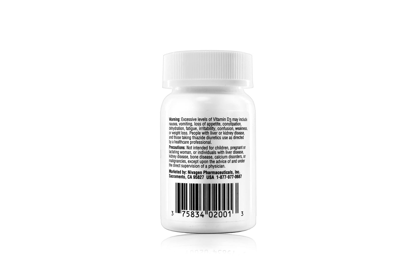 Nivagen Vitamin D3 50,000 IU Weekly Dose – 100 Capsules | Made in USA