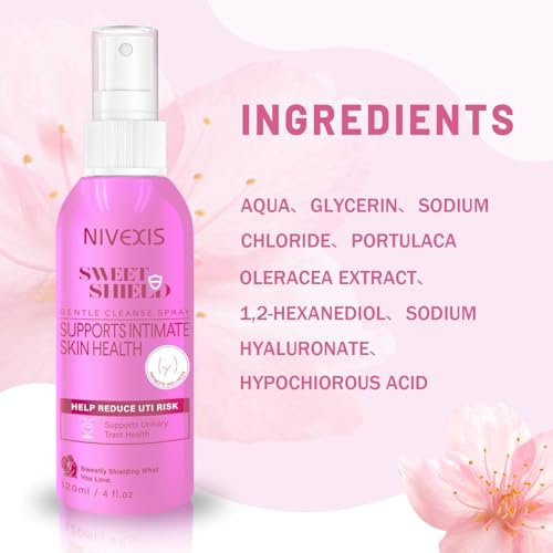 Nivexis Feminine Intimate Skin Spray – pH-Balanced, Hypoallergenic Vaginal Hygiene (4 fl oz)