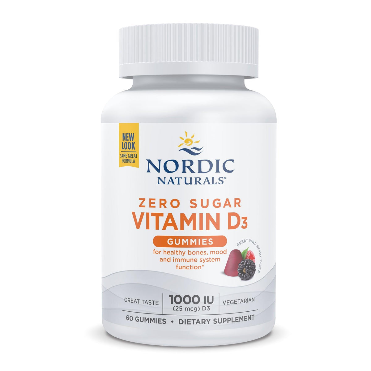 Nordic Naturals Zero Sugar Vitamin D3 Gummies, Wild Berry - 60 Gummies, 1000 IU BritishVita | Premium UK Vitamins & Wellness Supplements