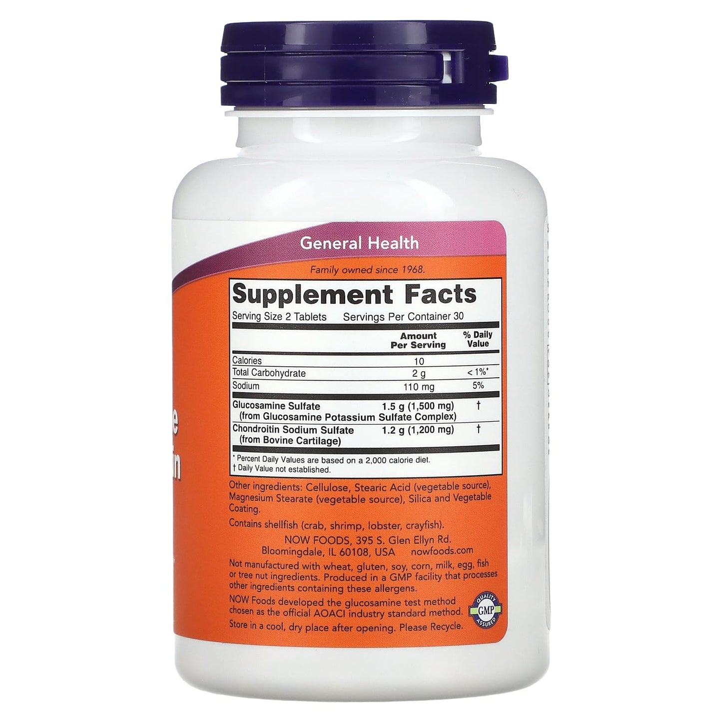 NOW Foods Extra Strength Glucosamine & Chondroitin, 60 Tablets | Joint Health