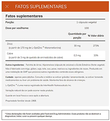 Now Foods SPO Optizinc 30mg Copper, 100 Count – Immune Support Zinc