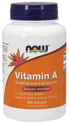 NOW Foods Vitamin A 25,000 IU Softgel — 250 Softgels