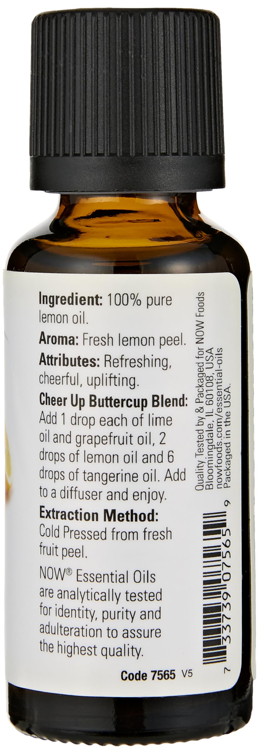 Now Foods Lemon Essential Oil - 1 oz (30 ml) | Pure Lemon Essential Oil 7565