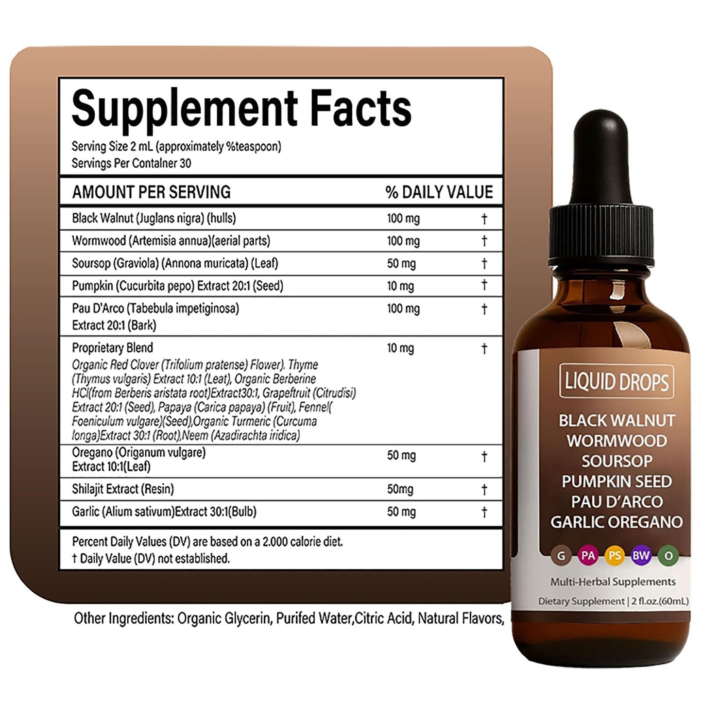 Nutralis Black Walnut Wormwood Gut Cleanse Liquid Drops – Digestive Health & Energy