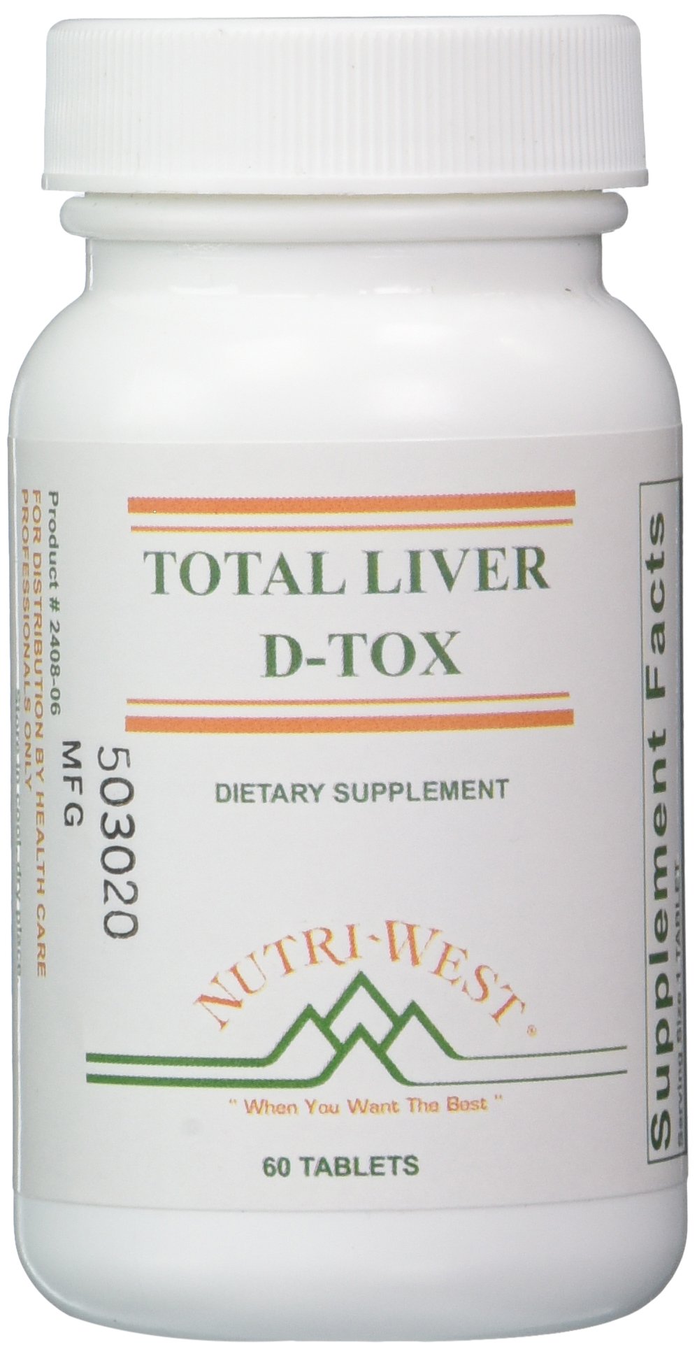 Nutri-West Total Liver D-Tox - 60 Tablets, White BritishVita | Premium UK Vitamins & Wellness Supplements