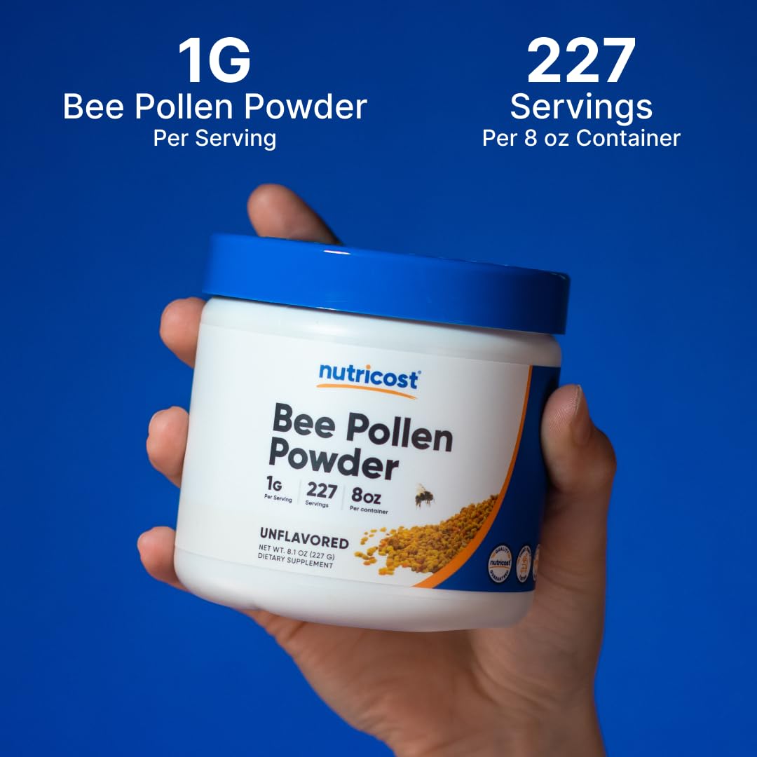 Nutricost Bee Pollen Powder (8 oz) – 227 Servings, Gluten Free, Non-GMO, Vegetarian Dietary Supplement