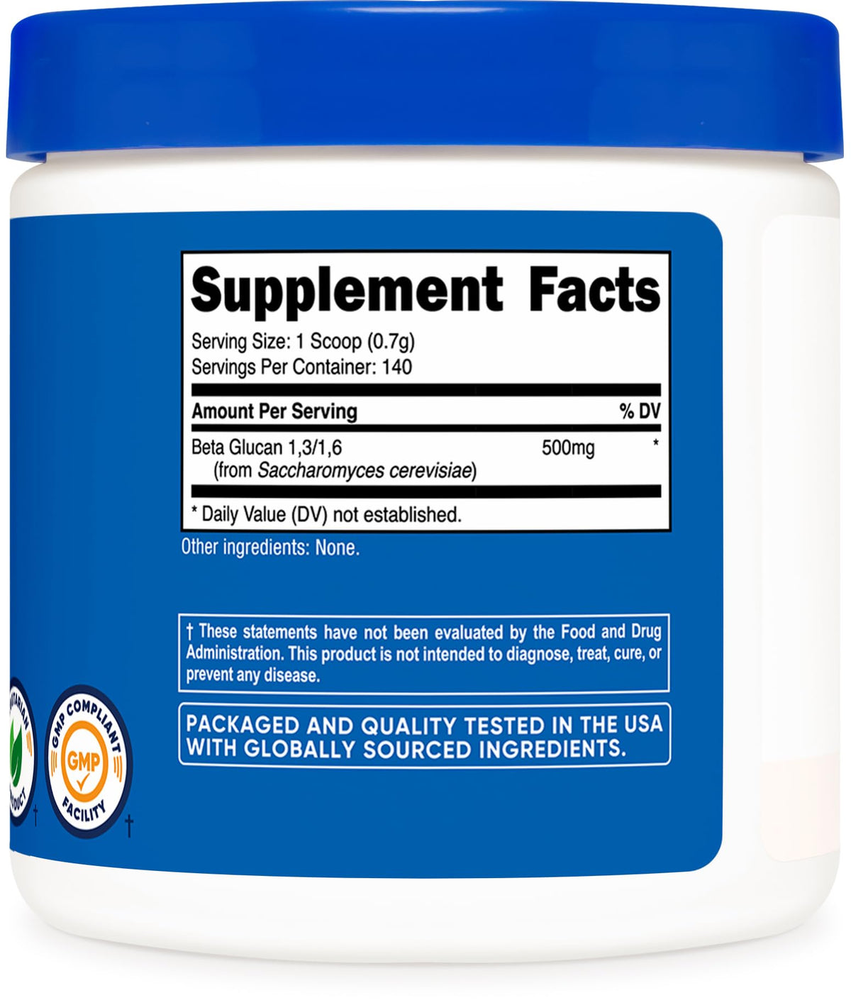 Nutricost Beta Glucan Powder 100g | 1,3/1,6 | Non-GMO BritishVita | Premium UK Vitamins & Wellness Supplements