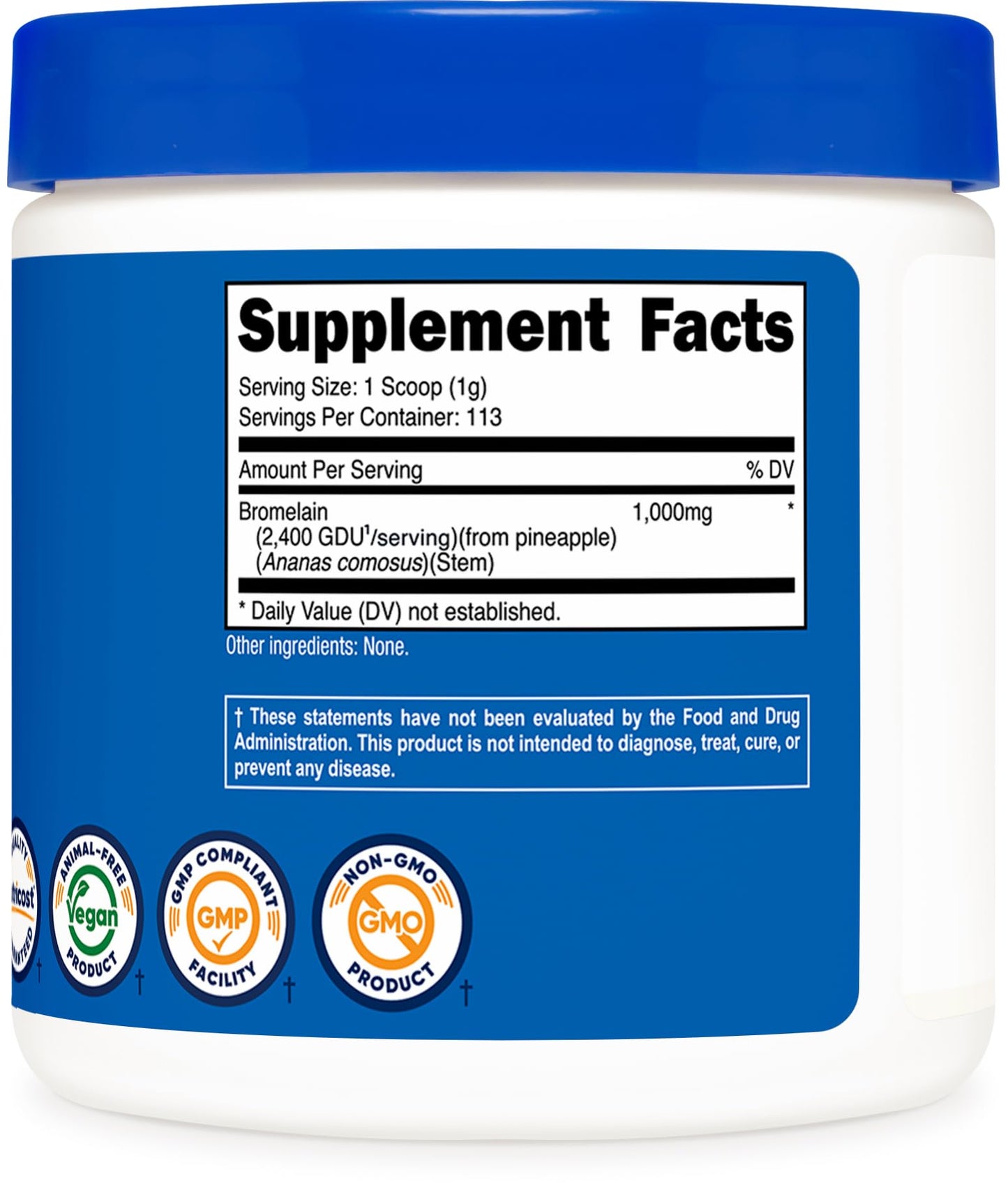 Nutricost Bromelain Powder 4 oz – Non-GMO, Vegetarian, Gluten Free | 1,000mg per Serving