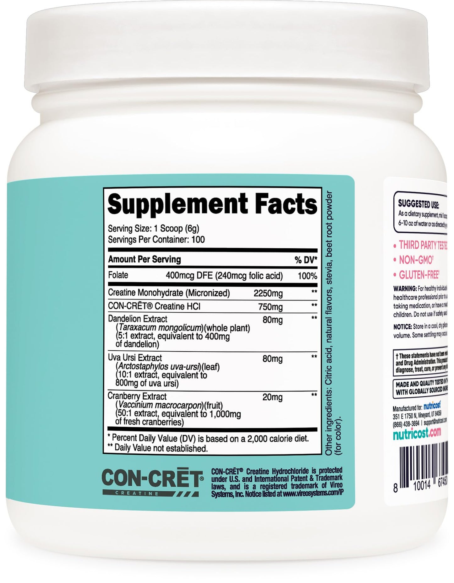 Nutricost Creatine Monohydrate Powder for Women – Strawberry Lemonade, 100 Servings