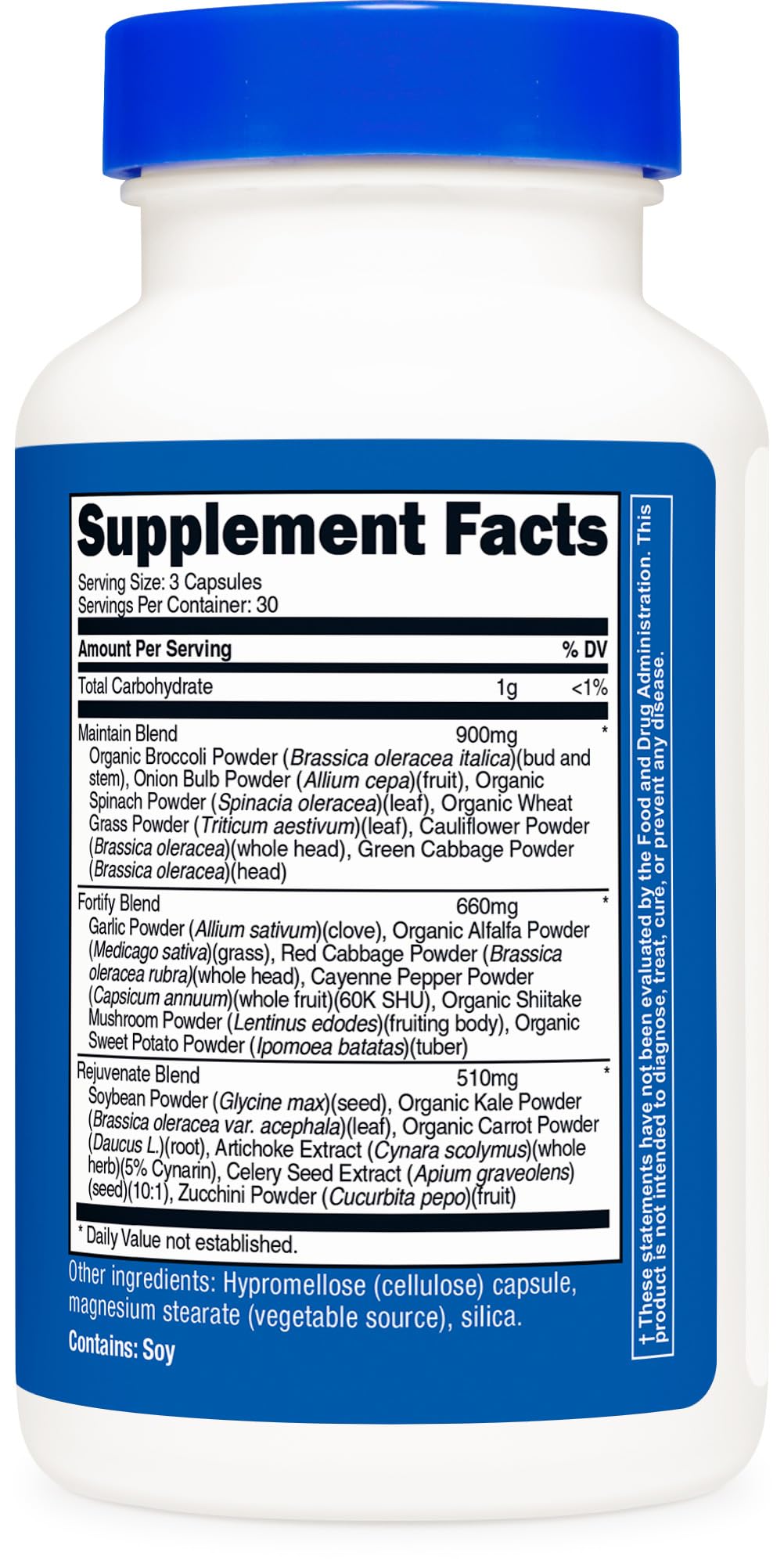 Nutricost Daily Vegetables 90 Capsules (30 Servings) – 17 Vegetable Blend