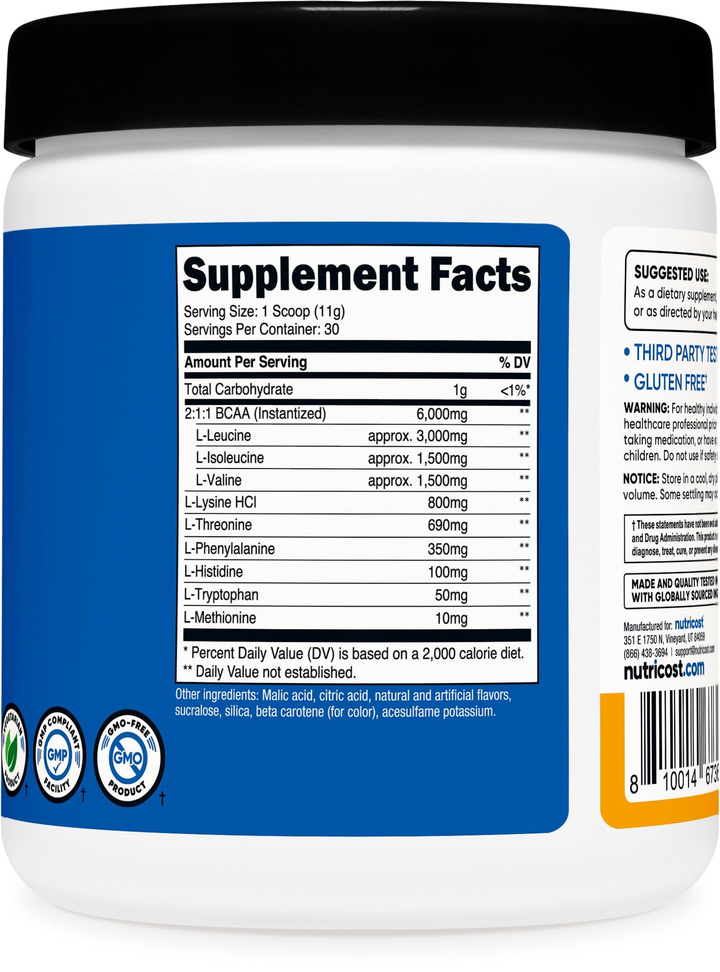 Nutricost EAA Powder 30 Servings - POG Flavor (Passion Fruit, Orange & Guava) - Essential Amino Acids