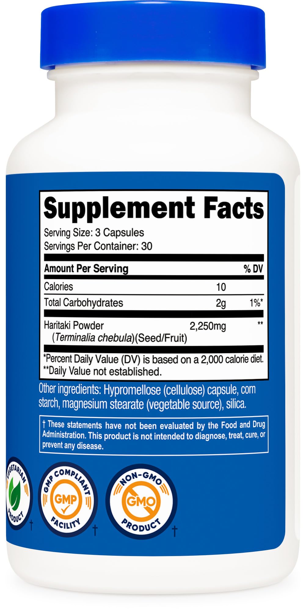 Nutricost Haritaki 2250mg - 90 Vegan Capsules | GMO-Free, Gluten-Free