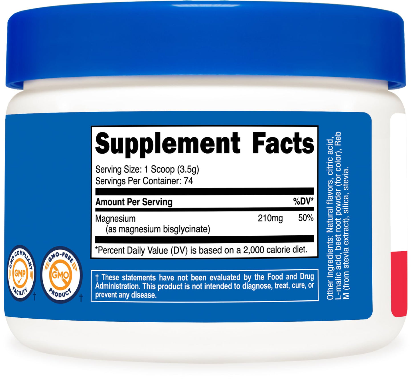 Nutricost Magnesium Glycinate Powder – Fruit Punch, 250 g