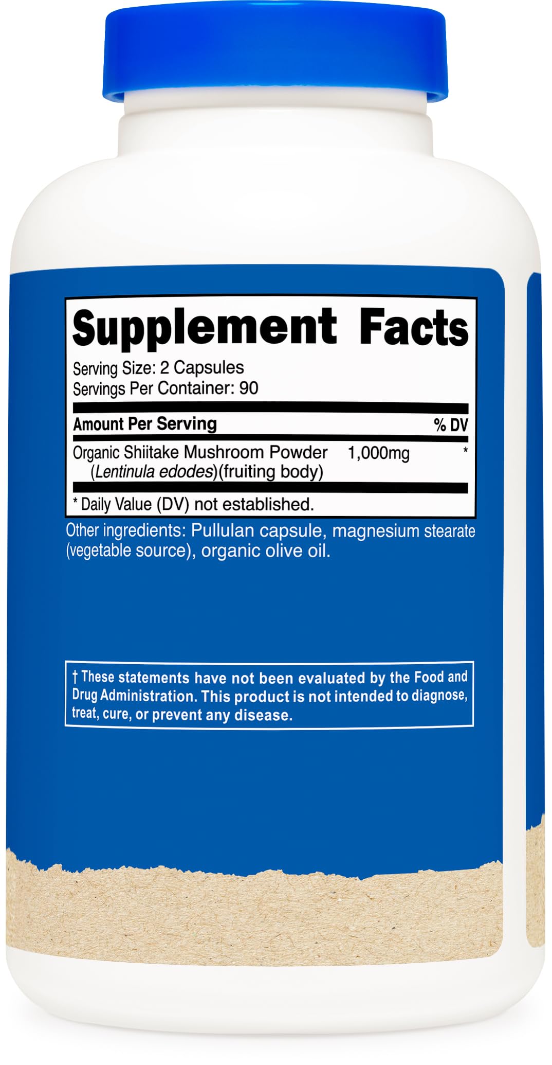 Nutricost Organic Shiitake Mushroom Capsules – 1000mg per Serving, 180 Vegetarian Capsules, 90 Servings, CCOF Organic