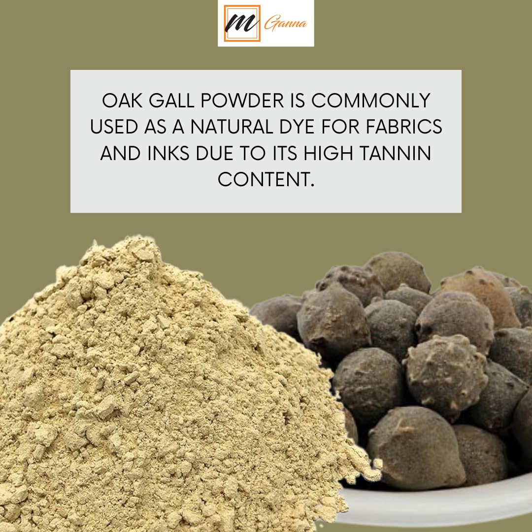 mGanna 100% Natural Oak Gall Powder 0.5 lb | Quercus Infectoria Majuphal