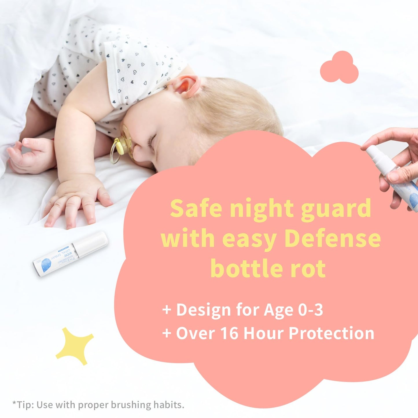 oh care Mouth Spray for Kids – Fluoride-Free Cavity Protection (Watermelon) | P113+ Antibacterial Peptide