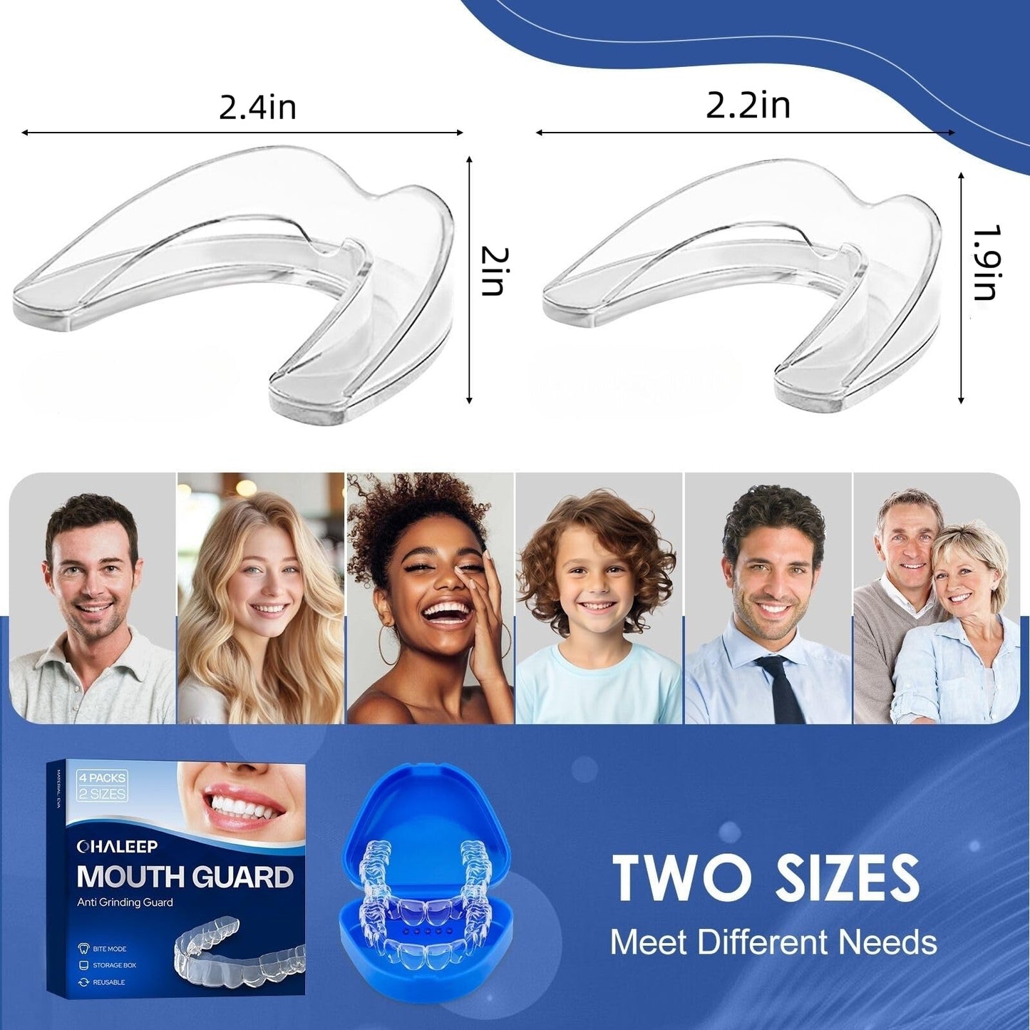 OHALEEP Anti Grinding Mouth Guard for Night Teeth Clenching
